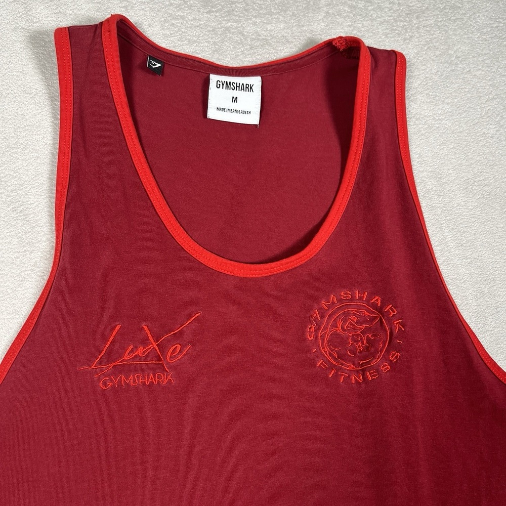 Gymshark Womens Luxe Tank Top Medium M Red Racerback Fitness Gym Athletic Cami